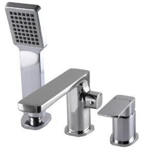 Змішувач вбудований в борт ванни на три отвори GLOBUS LUX MILANO GLM-0109 хром латунь 000019326