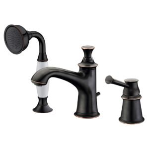 Змішувач вбудований в борт ванни на три отвори IMPRESE PODZIMA ZRALA графіт латунь ZMK02170805