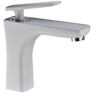 Змішувач для умивальника одноважільний FAОP білий латунь 162314 А1003-8